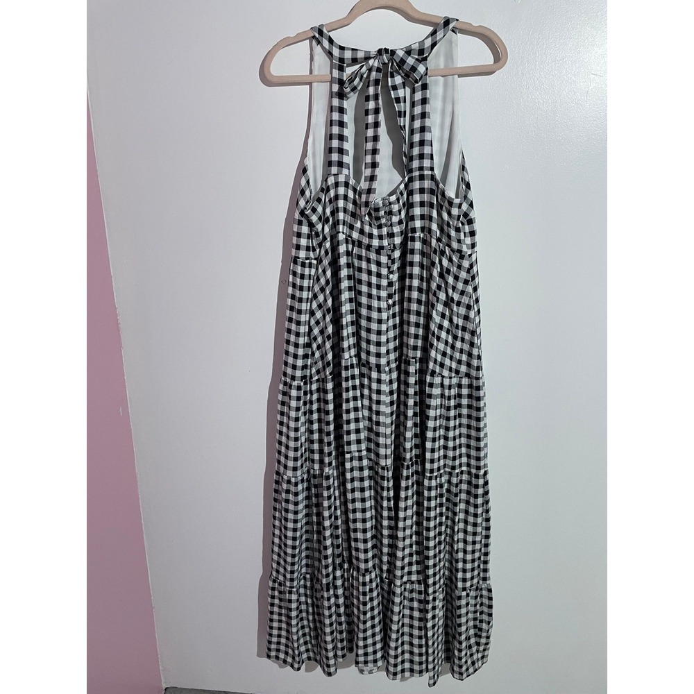 Torrid gingham black white tiered maxi dress 1x - Picture 5 of 6